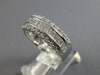 WIDE .96CT DIAMOND 18KT WHITE GOLD 3D ROUND & BAGUETTE WEDDING ANNIVERSARY RING
