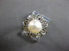 .80CT DIAMOND & AAA SOUTH SEA PEARL 14K WHITE GOLD OPEN FILIGREE FUN RING #27961