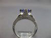 1.84CT DIAMOND & AAA TANZANITE 18KT WHITE GOLD 3D ROUND 4 PRONG ENGAGEMENT RING