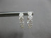ESTATE 1.85CT DIAMOND 18KT WHITE GOLD 3D CLASSIC 5 STONE HUGGIE FUN EARRINGS