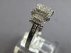 WIDE .50CT DIAMOND 14K WHITE GOLD PRINCESS & ROUND PAST PRESENT FUTURE LOVE RING