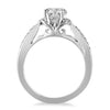 1.25CT DIAMOND 14KT WHITE GOLD 3D FILIGREE MILGRAIN ENGAGEMENT WEDDING RING SET