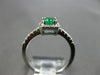 .74CT DIAMOND & AAA EMERALD 14KT WHITE GOLD SQUARE HALO CLASSIC ENGAGEMENT RING