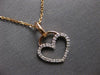 ESTATE .10CT DIAMOND 14KT ROSE GOLD 3D CLASSIC OPEN HEART LOVE FLOATING PENDANT