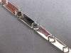 ESTATE 14KT WHITE GOLD 3D CLASSIC GEOMETRICAL ITALIAN HANDCRAFTED LOVE BRACELET