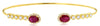 1.65CT DIAMOND & AAA RUBY 14KT YELLOW GOLD 3D OVAL & ROUND BEZEL BANGLE BRACELET