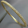 ESTATE 1.95CT DIAMOND 18KT YELLOW GOLD ROUND SEMI ETERNITY LOVE BANGLE BRACELET