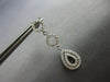 .95CT DIAMOND 14K WHITE GOLD 3D CIRCLE OF LIFE DOUBLE TEAR DROP HANGING EARRINGS