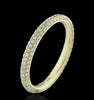 ESTATE .62CT DIAMOND 18K YELLOW GOLD 3 ROW COMFORT FIT ETERNITY ANNIVERSARY RING