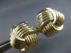 ESTATE LARGE 14K YELLOW GOLD 3D LOVE KNOT ITALIAN CLIP ON HANGING EARRINGS 27526