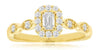 .50CT DIAMOND 14KT YELLOW GOLD ROUND & BAGUETTE SQUARE FILIGREE FRIENDSHIP RING