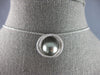 ESTATE .30CT DIAMOND & AAA TAHITIAN PEARL 18KT WHITE GOLD CIRCLE OF LIFE PENDANT