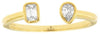 .22CT DIAMOND 14KT YELLOW GOLD 3D PEAR SHAPE & EMERALD CUT TENSION FUN LOVE RING