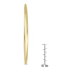 ESTATE LARGE 14KT YELLOW GOLD 3D CLASSIC FLEXIBLE HOOP HANGING EARRINGS