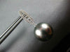 .45CT DIAMOND & AAA TAHITIAN PEARL 18K WHITE GOLD 3D CLASSIC BAR HANGING ARRINGS