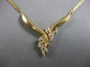ESTATE .52CT DIAMOND 14KT YELLOW GOLD MULTI LEAF V SHAPE LOVE NECKLACE