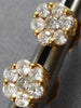 ESTATE .50CT DIAMOND 14KT ROSE GOLD CLASSIC ROUND INVISIBLE FLOWER STUD EARRINGS