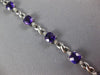 8.10CT DIAMOND & AAA AMETHYST 14KT WHITE GOLD 3D CUSHION & ROUND TENNIS BRACELET