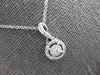 .19CT DIAMOND 14K WHITE GOLD 3D CLASSIC CLUSTER FLOWER INFINITY FLOATING PENDANT