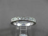 ANTIQUE .36CT DIAMOND PLATINUM FILIGREE MILGRAIN WEDDING ANNIVERSARY RING #23901