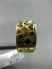 WIDE 1.50CT DIAMOND & MULTI COLOR GEM 14K YELLOW GOLD 3D ETOILE SQUARE RING 2276