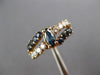.70CT DIAMOND & AAA SAPPHIRE 14KT YELLOW GOLD ROUND & MARQUISE 2 ROW RING #27311