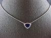 2.17CT DIAMOND & AAA SAPPHIRE 18K WHITE GOLD TRILLION & ROUND HALO LOVE NECKLACE