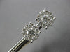 ESTATE 1.27CT DIAMOND 18KT WHITE GOLD SOLITAIRE CLUSTER INVISIBLE STUD EARRINGS