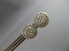 ESTATE .51CT DIAMOND 14KT WHITE GOLD 3D CLASSIC CLUSTER FLOWER STUD EARRINGS