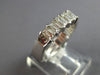 1CT DIAMOND 14KT WHITE GOLD CLASSIC EMERALD CUT 5 STONE WEDDING ANNIVERSARY RING