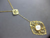 LARGE .40CT DIAMOND & AAA MOTHER OF PEARL 14KT YELLOW GOLD 3D TEAR DROP NECKLACE