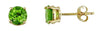 ESTATE 1.90CT AAA PERIDOT 14KT YELLOW GOLD CLASSIC ROUND FUN LOVE STUD EARRINGS