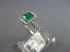 .66CT DIAMOND & AAA EMERALD 18KT WHITE GOLD SQUARE & ROUND HALO FRIENDSHIP RING