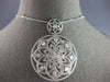 EXTRA LARGE 3.21CT DIAMOND 14KT WHITE GOLD 3D ROUND & BAGUETTE FLOATING PENDANT