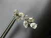 ESTATE 3.65CT DIAMOND 14KT WHITE GOLD 3D MULTI SHAPE TEAR DROP HANGING EARRINGS