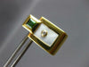 1.04CT DIAMOND AAA GREEN TOUMALINE & MOTHER OF PEARL 18K YELLOW GOLD 3D EARRINGS