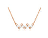 ESTATE .25CT DIAMOND 14KT ROSE GOLD 3D ROUND MULTI V SHAPE ZIG ZAG FUN NECKLACE