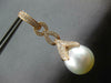 LARGE .81CT DIAMOND & SOUTH SEA PEARL 18KT ROSE GOLD MULTI LEAF HANGING EARRINGS