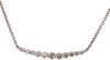 ESTATE .16CT DIAMOND 18KT WHITE GOLD CLASSIC ROUND GRADUATING BAR LOVE NECKLACE