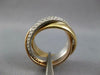 ESTATE LARGE 1.32CT DIAMOND 14KT TRI COLOR GOLD 3D ETERNITY TRINITY FUN RING