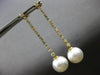 LARGE 1.37CT DIAMOND & AAA SOUTH SEA PEARL 18KT YELLOW GOLD 3D HANGING EARRINGS