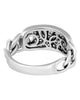 .97CT DIAMOND 18KT WHITE GOLD MULTI ROW OVAL FLEXIBLE WEDDING ANNIVERSARY RING