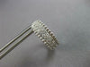WIDE .97CT DIAMOND 14KT WHITE GOLD 3D 2 ROW ROUND FILIGREE HOOP HANGING EARRINGS