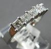 .85CT DIAMOND 14K WHITE GOLD PRINCESS 5 STONE INVISIBLE WEDDING ANNIVERSARY RING