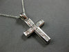 .91CT DIAMOND 14KT WHITE GOLD 3D PRINCESS CHANNEL INVISIBLE CROSS PENDANT #27678