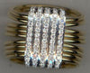 ESTATE .60CT DIAMOND 14KT 2 TONE GOLD 3D CLASSIC MULTI ROW FLEXIBLE FUN RING