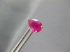 ESTATE LARGE 1.26CT AAA RUBY 14KT WHITE GOLD 3D PEAR SHAPE CLASSIC STUD EARRINGS