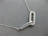 ESTATE .49CT DIAMOND 14KT WHITE GOLD CLASSIC RECTANGULAR LOVE KNOT FUN NECKLACE