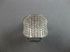 ESTATE EXTRA LARGE 3.26CT DIAMOND 18K WHITE GOLD MULTI ROW PAVE ANNIVERSARY RING