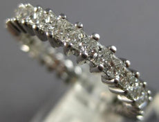 1.80CT DIAMOND 14KT WHITE GOLD ROUND CHANNEL ETERNITY WEDDING ANNIVERSARY RING